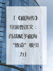 《藏海传》导演曹译文：肖战赋予藏海“致命”吸引力