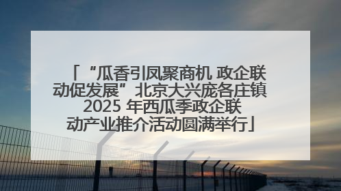“瓜香引凤聚商机 政企联动促发展”北京大兴庞各庄镇 2025 年西瓜季政企联动产业推介活动圆满举行