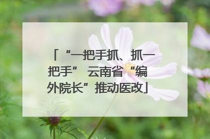 “一把手抓、抓一把手” 云南省“编外院长”推动医改