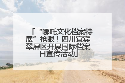 “哪吒文化档案特展”抢眼！四川宜宾翠屏区开展国际档案日宣传活动