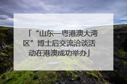 “山东—粤港澳大湾区”博士后交流洽谈活动在港澳成功举办