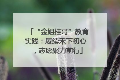 “金姐桂哥”教育实践：赓续禾下初心，志愿聚力前行