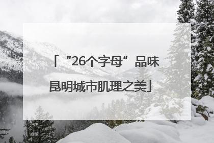 “26个字母”品味昆明城市肌理之美