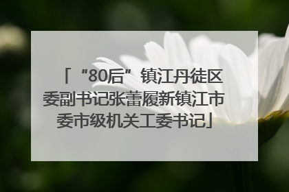 “80后”镇江丹徒区委副书记张蕾履新镇江市委市级机关工委书记