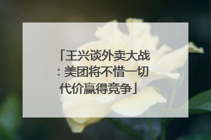 王兴谈外卖大战：美团将不惜一切代价赢得竞争