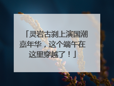 灵岩古刹上演国潮嘉年华，这个端午在这里穿越了！