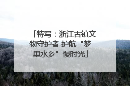 特写：浙江古镇文物守护者 护航“梦里水乡”慢时光