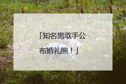 知名男歌手公布婚礼照！