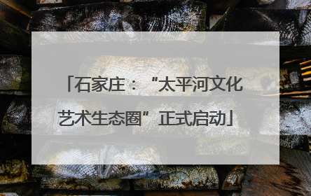 石家庄：“太平河文化艺术生态圈”正式启动