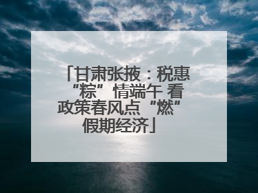 甘肃张掖：税惠“粽”情端午 看政策春风点“燃”假期经济