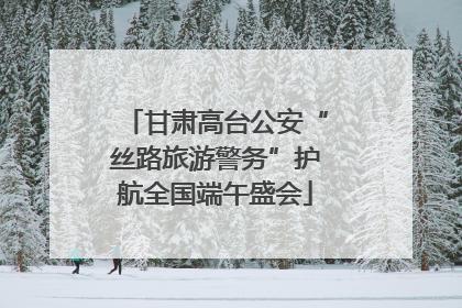 甘肃高台公安“丝路旅游警务”护航全国端午盛会