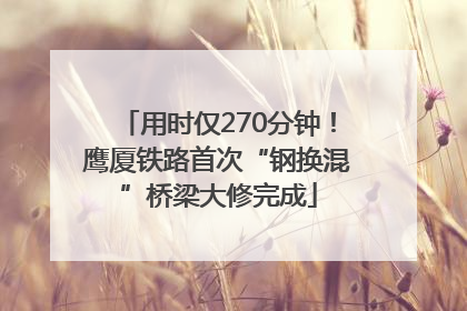 用时仅270分钟！鹰厦铁路首次“钢换混”桥梁大修完成