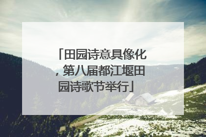 田园诗意具像化，第八届都江堰田园诗歌节举行