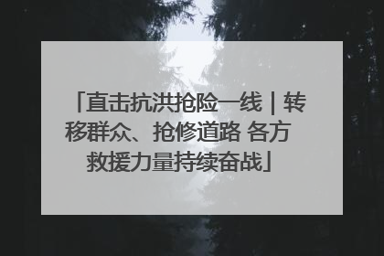 直击抗洪抢险一线｜转移群众、抢修道路 各方救援力量持续奋战