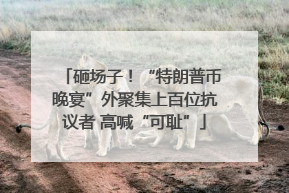 砸场子！“特朗普币晚宴”外聚集上百位抗议者 高喊“可耻”