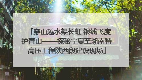 穿山越水架长虹 银线飞度护青山——探秘宁夏至湖南特高压工程陕西段建设现场