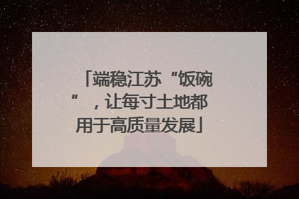 端稳江苏“饭碗”，让每寸土地都用于高质量发展
