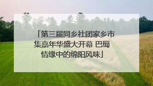 第三届同乡社团家乡市集嘉年华盛大开幕 巴蜀情缘中的绵阳风味