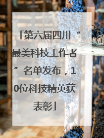 第六届四川“最美科技工作者”名单发布，10位科技精英获表彰