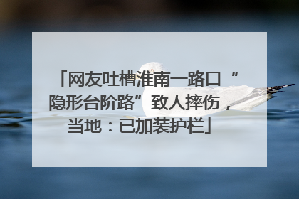 网友吐槽淮南一路口“隐形台阶路”致人摔伤，当地：已加装护栏