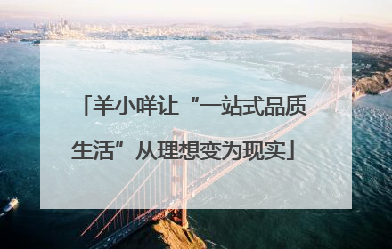 羊小咩让“一站式品质生活”从理想变为现实