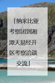纳米比亚考察团到湘潭天易经开区考察洽谈交流