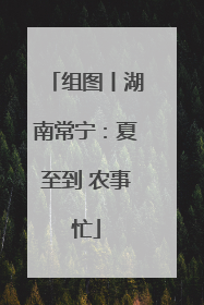 组图丨湖南常宁：夏至到 农事忙