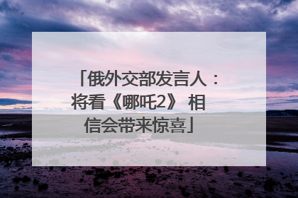 俄外交部发言人：将看《哪吒2》 相信会带来惊喜