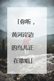 你听，黄河岸边的鸟儿正在歌唱