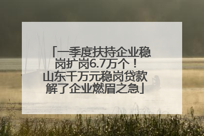 一季度扶持企业稳岗扩岗6.7万个！山东千万元稳岗贷款解了企业燃眉之急