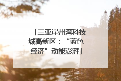 三亚崖州湾科技城高新区：“蓝色经济”动能澎湃