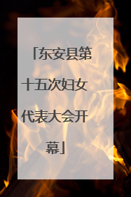 东安县第十五次妇女代表大会开幕
