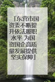 东营市国资委不断提升依法履职水平 为国资国企高质量发展提供坚实保障