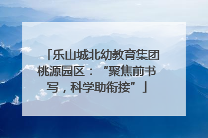 乐山城北幼教育集团桃源园区：“聚焦前书写，科学助衔接”