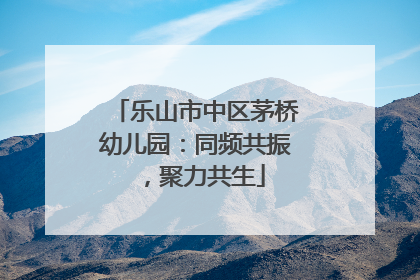 乐山市中区茅桥幼儿园：同频共振，聚力共生