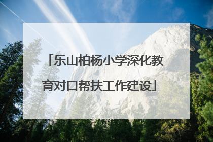 乐山柏杨小学深化教育对口帮扶工作建设