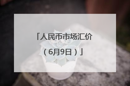 人民币市场汇价（6月9日）