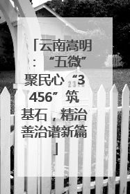 云南嵩明：“五微”聚民心“3456”筑基石，精治善治谱新篇