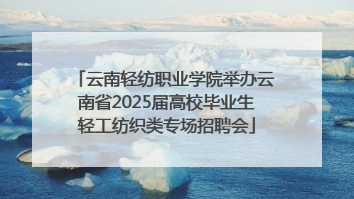 云南轻纺职业学院举办云南省2025届高校毕业生轻工纺织类专场招聘会
