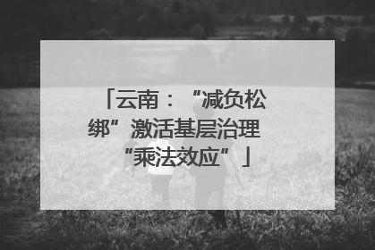 云南：“减负松绑”激活基层治理“乘法效应”