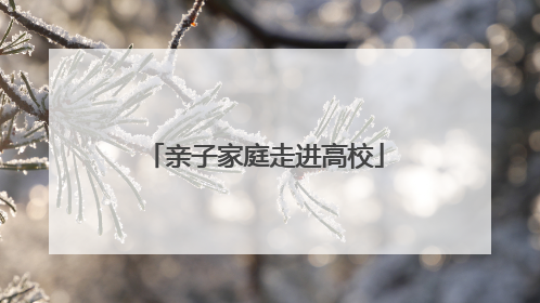 亲子家庭走进高校