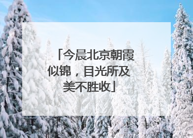 今晨北京朝霞似锦，目光所及美不胜收
