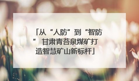 从“人防”到“智防” 甘肃青苔泉煤矿打造智慧矿山新标杆