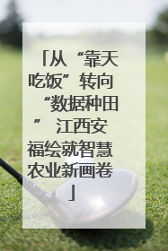 从“靠天吃饭”转向“数据种田” 江西安福绘就智慧农业新画卷