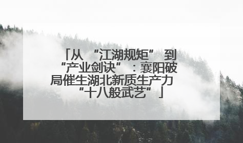 从 “江湖规矩” 到 “产业剑诀”：襄阳破局催生湖北新质生产力 “十八般武艺”