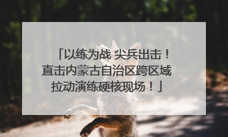 以练为战 尖兵出击！直击内蒙古自治区跨区域拉动演练硬核现场！