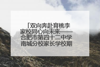 双向奔赴育桃李 家校同心向未来——合肥市第四十二中学南城分校家长学校期末总结会圆满召开