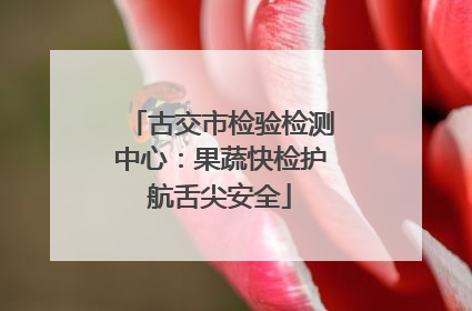 古交市检验检测中心：果蔬快检护航舌尖安全
