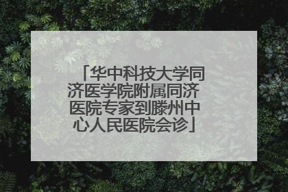 华中科技大学同济医学院附属同济医院专家到滕州中心人民医院会诊