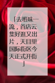 去班味一流，首店云集好逛又出片，天目里国际街区今天正式开街
